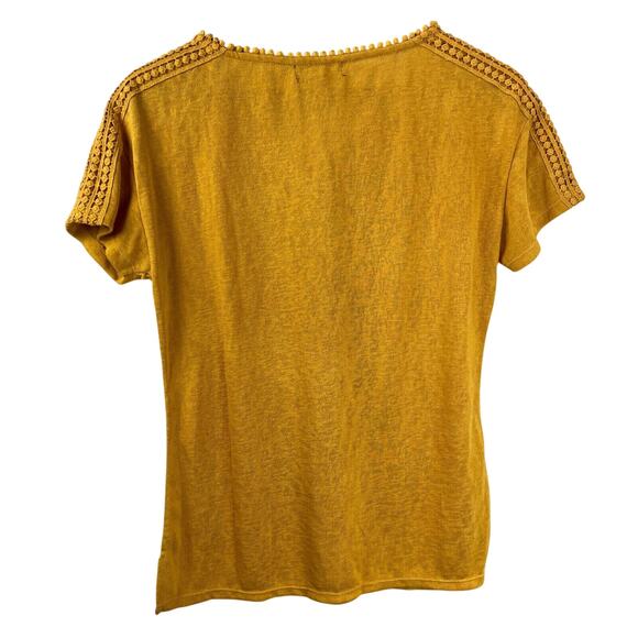 Modern Canvas Modal Blend Short Sleeve Blouse S Lagenlook Boho Classic Capsule - Picture 2 of 11